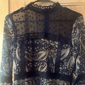 Sheer & Lace Detailed Mini Dress